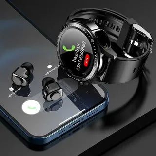 2 In 1 HI-FI Wireless Earphones Men Smart Watch decription
